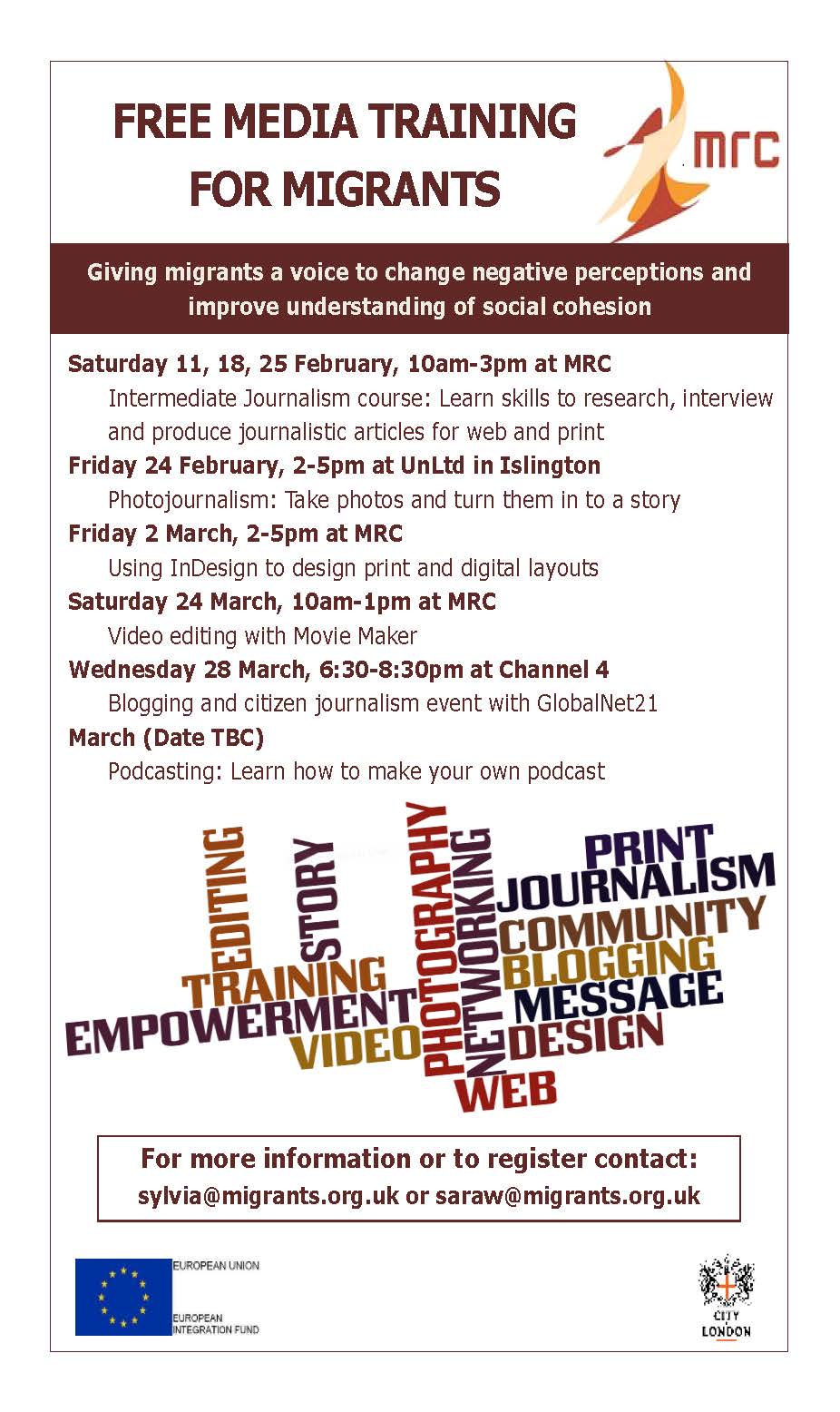 Free media training for migrants
