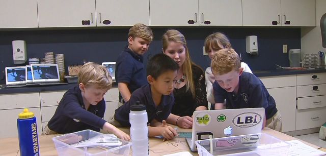 American students work with kids in Kosovo