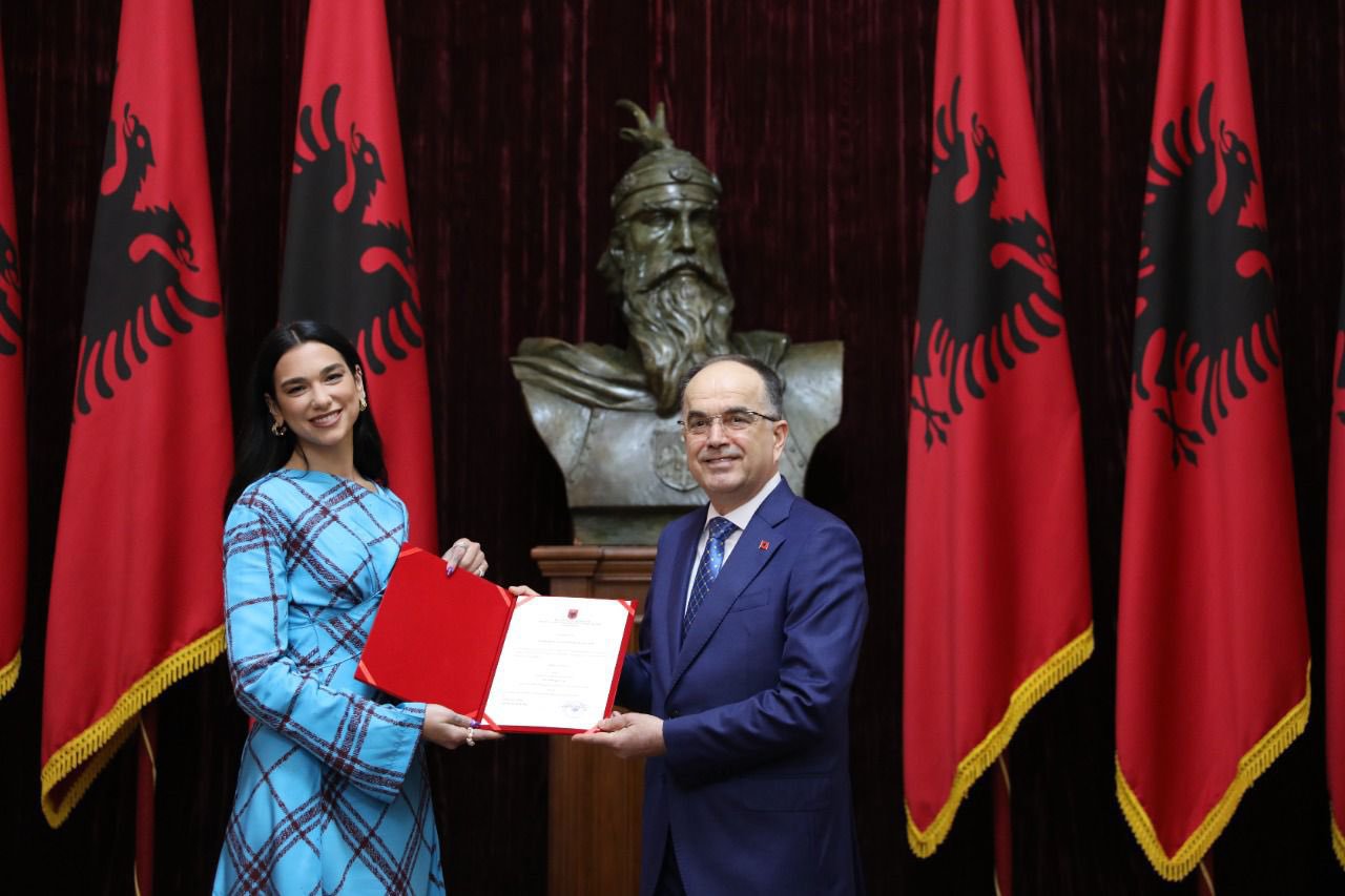 Dua Lipa couldn’t be prouder as she celebrates Albanian citizenship granted yesterday by the Albanian President
